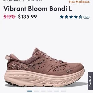 Hoka Vibrant Blooms Bondi L, 7.5 EUC